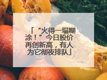 “火得一塌糊涂！”今日股价再创新高，有人为它彻夜排队