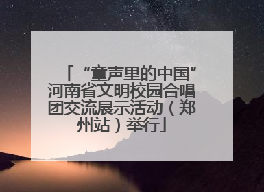 “童声里的中国”河南省文明校园合唱团交流展示活动（郑州站）举行