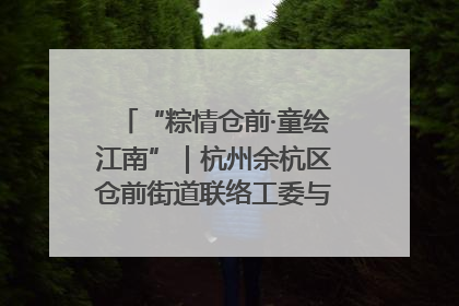 “粽情仓前·童绘江南”｜杭州余杭区仓前街道联络工委与辖区群众共度佳节