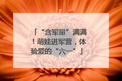 “含军量”满满！萌娃进军营，体验爱的“六一”