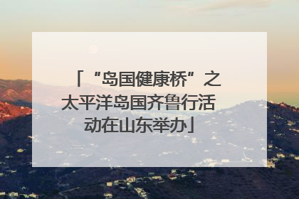 “岛国健康桥”之太平洋岛国齐鲁行活动在山东举办