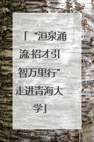“洹泉涌流·招才引智万里行”走进青海大学