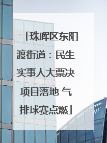 珠晖区东阳渡街道：民生实事人大票决项目落地 气排球赛点燃
