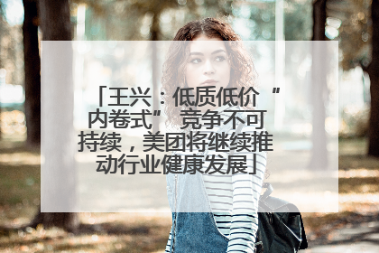 王兴：低质低价“内卷式” 竞争不可持续，美团将继续推动行业健康发展