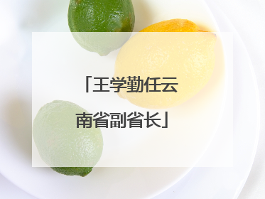 王学勤任云南省副省长