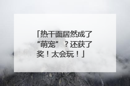 热干面居然成了“萌宠”？还获了奖！太会玩！