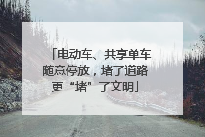 电动车、共享单车随意停放，堵了道路更“堵”了文明