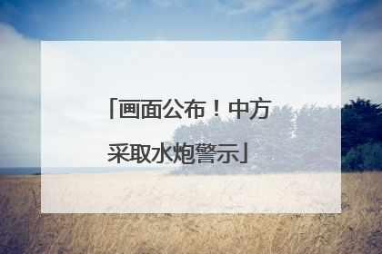 画面公布！中方采取水炮警示