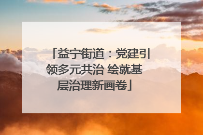 益宁街道：党建引领多元共治 绘就基层治理新画卷