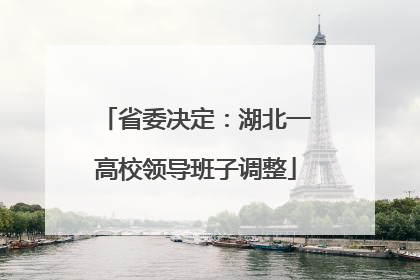 省委决定：湖北一高校领导班子调整