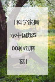 科学家揭示中国超500种毒蘑菇