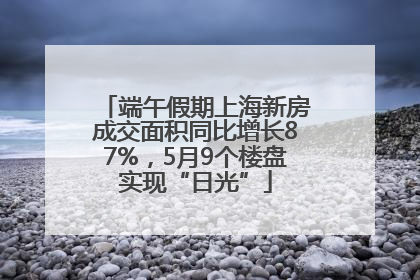 端午假期上海新房成交面积同比增长87%，5月9个楼盘实现“日光”