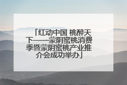 红动中国 桃醉天下——蒙阴蜜桃消费季暨蒙阴蜜桃产业推介会成功举办
