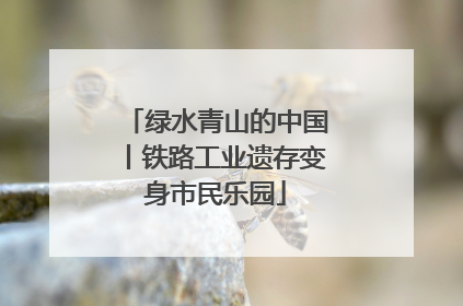 绿水青山的中国丨铁路工业遗存变身市民乐园