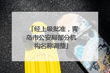 经上级批准，青岛市公安局部分机构名称调整