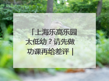 上海乐高乐园太低幼？请先做功课再给差评｜锋面评论