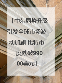 中东局势升级引发全球市场波动加剧 比特币一度跌破99000美元