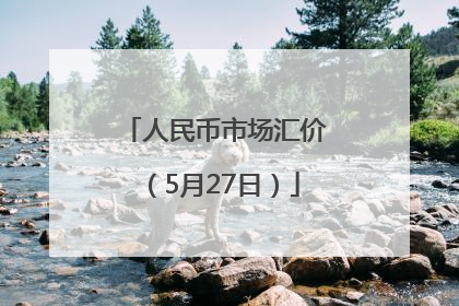 人民币市场汇价（5月27日）
