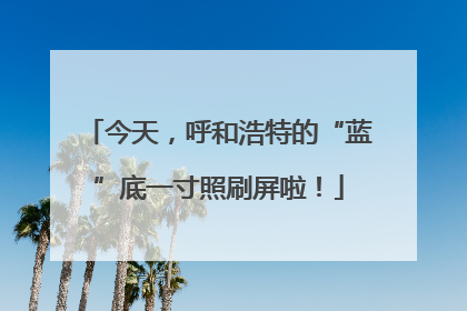 今天，呼和浩特的“蓝”底一寸照刷屏啦！