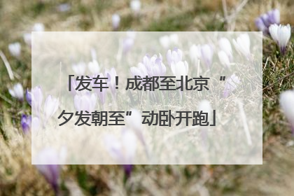 发车！成都至北京“夕发朝至”动卧开跑
