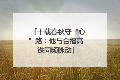 十载春秋守“心”路：他与合福高铁同频脉动