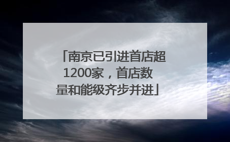南京已引进首店超1200家，首店数量和能级齐步并进