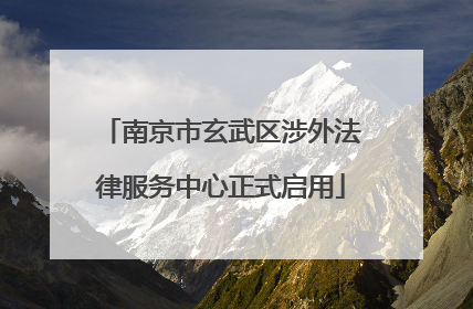 南京市玄武区涉外法律服务中心正式启用