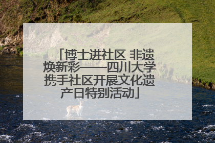 博士进社区 非遗焕新彩——四川大学携手社区开展文化遗产日特别活动