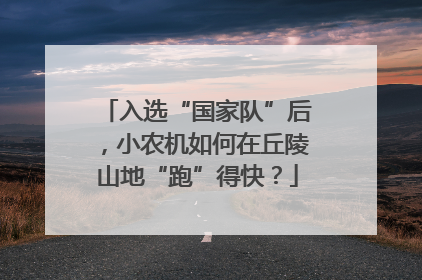 入选“国家队”后，小农机如何在丘陵山地“跑”得快？