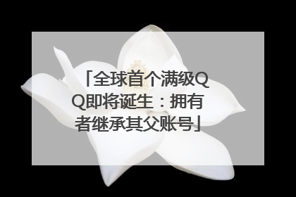 全球首个满级QQ即将诞生：拥有者继承其父账号