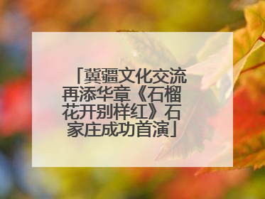 冀疆文化交流再添华章《石榴花开别样红》石家庄成功首演