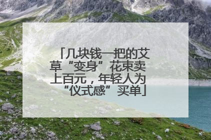 几块钱一把的艾草“变身”花束卖上百元，年轻人为“仪式感”买单