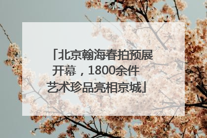 北京翰海春拍预展开幕，1800余件艺术珍品亮相京城