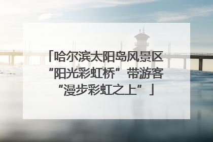 哈尔滨太阳岛风景区“阳光彩虹桥”带游客“漫步彩虹之上”