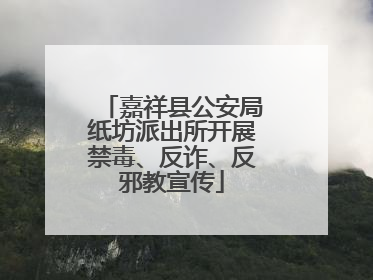 嘉祥县公安局纸坊派出所开展禁毒、反诈、反邪教宣传