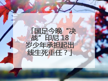 国足今晚“决战”印尼 18岁少年承担起出线生死重任？