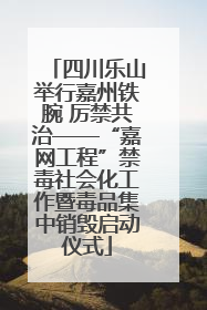 四川乐山举行嘉州铁腕 厉禁共治——“嘉网工程”禁毒社会化工作暨毒品集中销毁启动仪式
