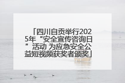 四川自贡举行2025年“安全宣传咨询日”活动 为应急安全公益短视频获奖者颁奖