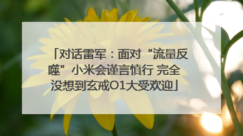 对话雷军：面对“流量反噬”小米会谨言慎行 完全没想到玄戒O1大受欢迎