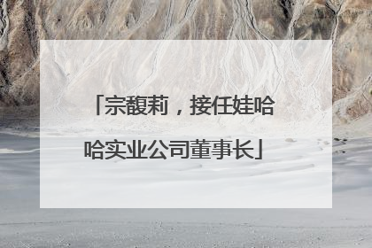 宗馥莉，接任娃哈哈实业公司董事长