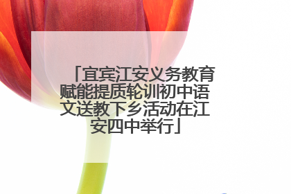 宜宾江安义务教育赋能提质轮训初中语文送教下乡活动在江安四中举行