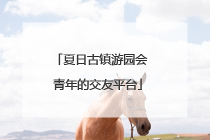 夏日古镇游园会 青年的交友平台