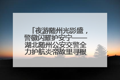 夜游随州光影盛，警徽闪耀护安宁——湖北随州公安交警全力护航炎帝故里寻根节夜游活动侧记