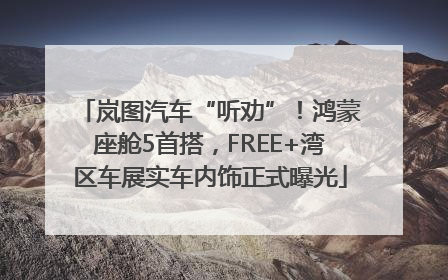 岚图汽车“听劝”！鸿蒙座舱5首搭，FREE+湾区车展实车内饰正式曝光