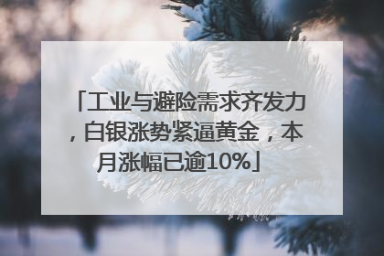 工业与避险需求齐发力，白银涨势紧逼黄金，本月涨幅已逾10%