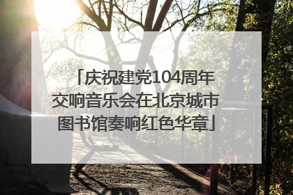 庆祝建党104周年交响音乐会在北京城市图书馆奏响红色华章