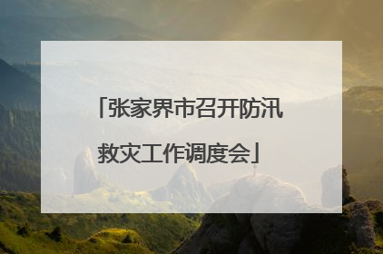 张家界市召开防汛救灾工作调度会