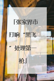 张家界市打响“黑飞”处理第一枪