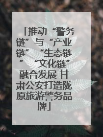 推动“警务链”与“产业链”“生态链”“文化链”融合发展 甘肃公安打造陇原旅游警务品牌