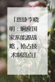 恩捷李晓明：响应国家系能源战略，抢占技术制高点